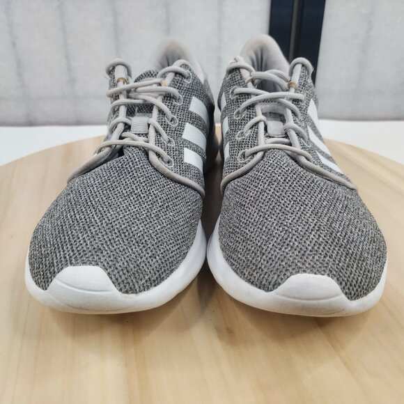 Adidas Cloudfoam Qt Racer Gray White Running Sneakers Women US 7 - Picture 5 of 14